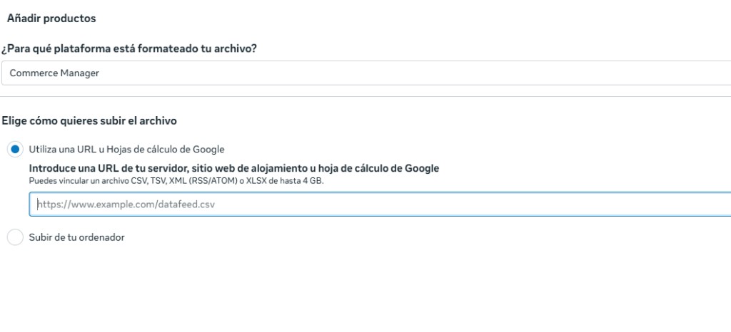 Configurar catálogo Meta Commerce con feed DP Tienda