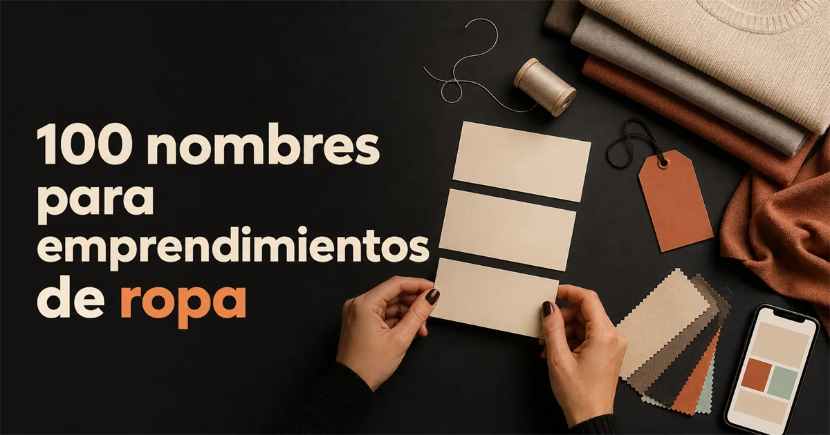Prendas de lencería y tarjetas para elegir el nombre de la marca